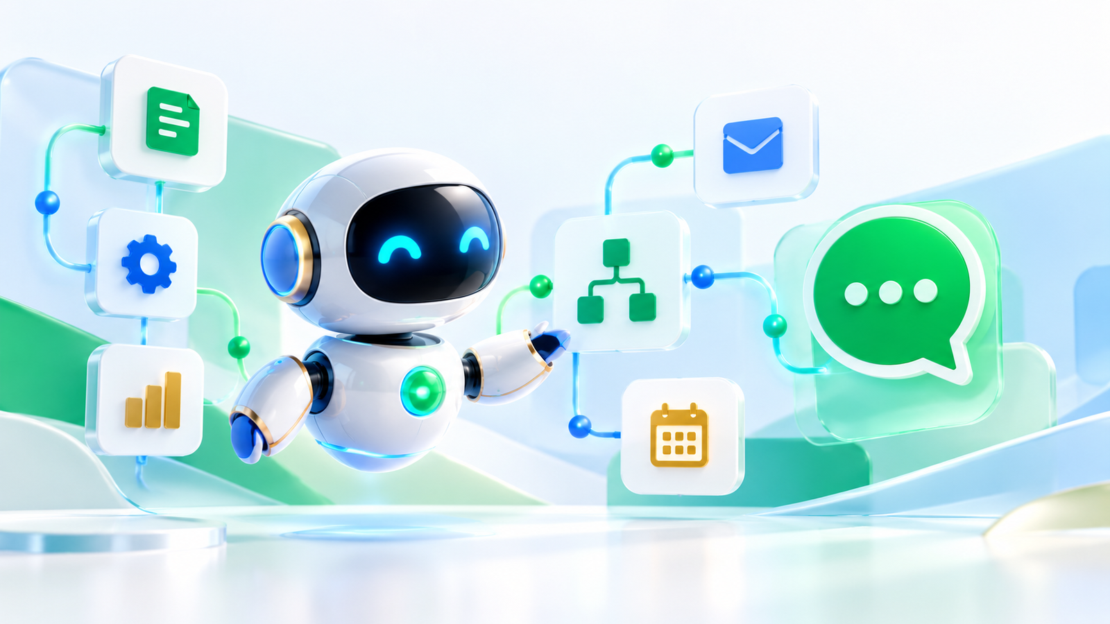 Intelligent AI Automation and n8n Workflows Robot